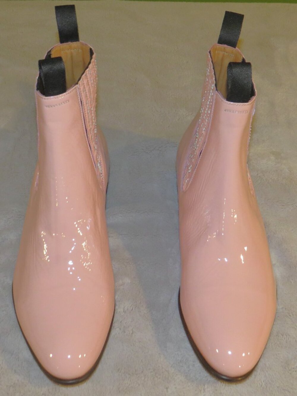 Tom Ford Kurt Powder Pink Patent Leather Chelsea Boots 11.5 T Unworn NWD